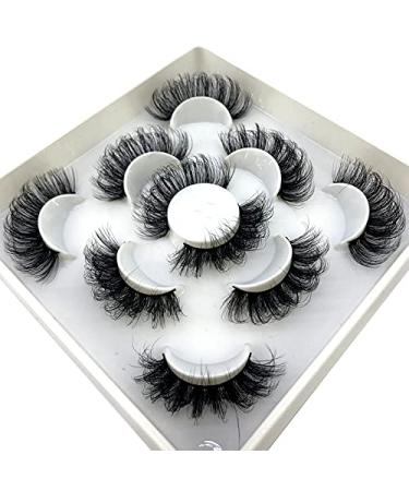 AMSDCN 5 Pairs 25mm 3D Mink Lashes Bulk with Custom Box - Short Wispy Natural False Eyelashes (ML-02) - Buy Online on GoSupps.com