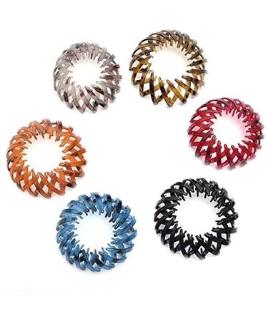 6Pcs Expandable Hair Claw Clips Set for Women - Hair Bun Maker Styling Tool with Ponytail Holder, Barrette Accessories - Buy Online on GoSupps.com