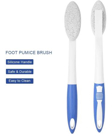 ANGGREK Long Handle Pumice Stone Foot Brush - Remove Dead Skin and Calluses, Foot Massage Tool - Buy Online on GoSupps.com