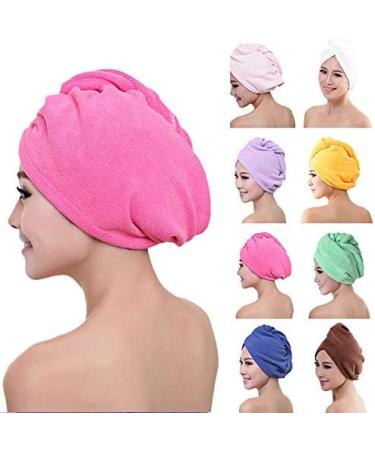 Buy Gbyj Microfiber Hair Drying Wrap for Women - Quick-Dry Turban Towel Hat Cap for Swimming & Bath White - 60x20 cm - Buy Online on GoSupps.com