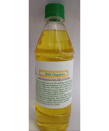 BSD Organics Cold Pressed Pure Oil of Peanut/Moongaphalee/Groundnut/Verkkatalai (1000 Ml)