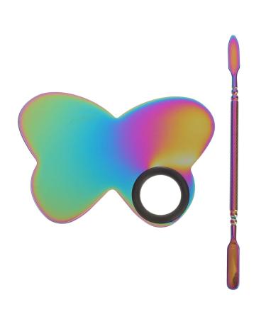 Palette de Maquillage pour Nail Art avec Spatule Surface Facile Nettoyer Palette Fond de Teint pour M lange de Couleurs Outil Pratique pour Cosm tiques