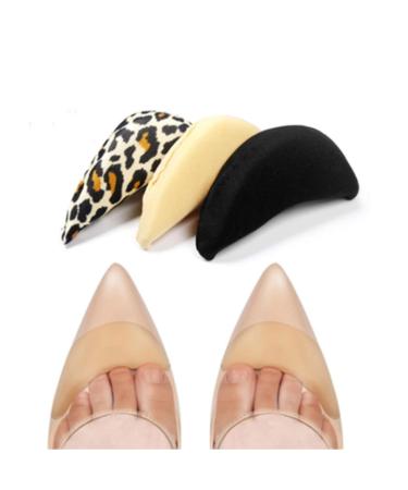 2 Pairs Toe Filler Inserts Pad  Reusable Shoe Filler Inserts  Foam Toe Filler for Women High Heels Toe Plug Half Sponge Shoes Cushion Foot Insoles  Anti-Pain Pads Inserts Shoe Filler