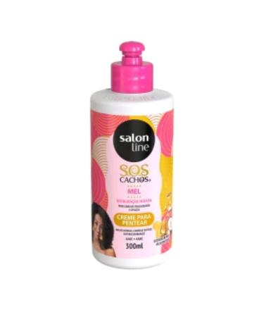 Linha Tratamento (SOS Cachos) Salon Line - Creme para Pentear Mel Cachos Intensos 300 Ml - (Salon Line Treatment (SOS Curls) Collection - Intense Curls Honey Combing Cream 10.14 Fl Oz)