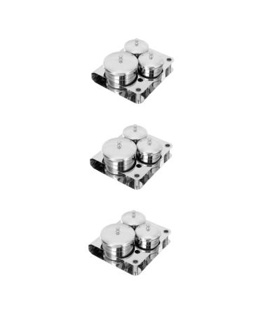 TOVINANNA 3 sets manicure keeper manicure accessories nail art equipment mug miniert para u as tray with lid nail art tool nail art cup of storage tank mix stainless steel