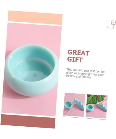 Beavorty 2 Sets nail art brush cup nail brush rest nail wash cups soak off manicure bowl chinese painting nail remover bowl bask paint brush holder plastic supplies make up - Buy Online on GoSupps.com