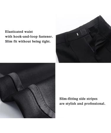 Libaobaoyo Boys Black Dance Pants - Elastic Waist Professional Latin Ballroom Jazz Costume for Kids (Size 24) - Buy Online on GoSupps.com