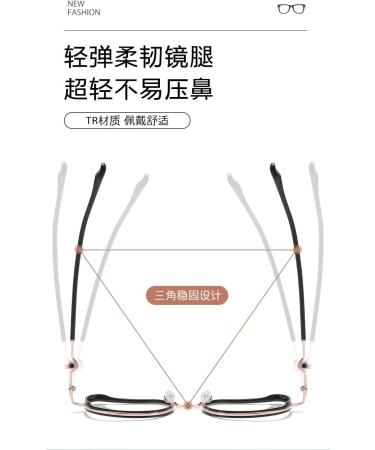 Shop TR90 Metal Square Frame Blue Light Blocking Glasses for Men & Women - Anti-UV Computer & Reading Glasses (50mm Green - Buy Online on GoSupps.com