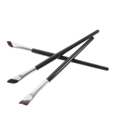 Mikinona 3pcs Set Eyeliner Brush Under Eye Concealer Brush Eyeliner Applicator Tool Angled Makeup Brush Wood