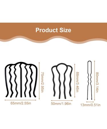 8 Pieces Combs Vintage Alloy Hair Pins Side Combs U Shape Hair Accessories Combs Metal Hair Pins U-Shape Side Combs - Buy Online on GoSupps.com