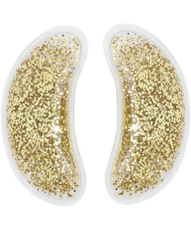Hot Cold Therapy Eye Gel Bag - Reduce Dark Circles & Swelling | Reusable Cooling Mask | Glitter Golden Design - Buy Online on GoSupps.com