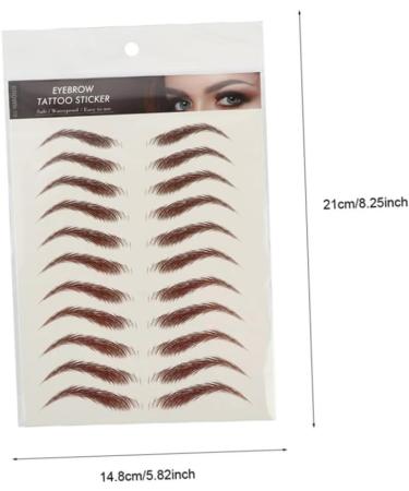 FOMIYES 18 Sheets Waterproof Eyebrow Stickers Eyebrow Grooming Fake Eyebrow Stickers Hair 6d Template - Buy Online on GoSupps.com