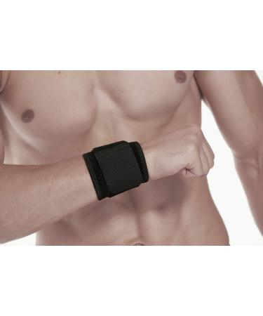 2 Pack Adjustable Wrist Brace for Fitness & Weightlifting - Carpal Tunnel & Arthritis Support - Wrist Straps for Pain Relief - Highly Elastic (Black) - Buy Online on GoSupps.com