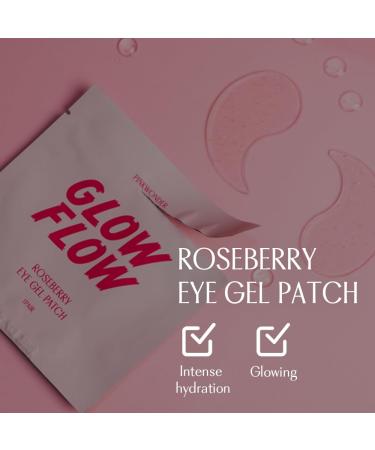 Glow Flow Roseberry Under Eye Care - Hydrating Eye Gel Patches for Dark Circles (3EA) | International Shipping - Buy Online on GoSupps.com