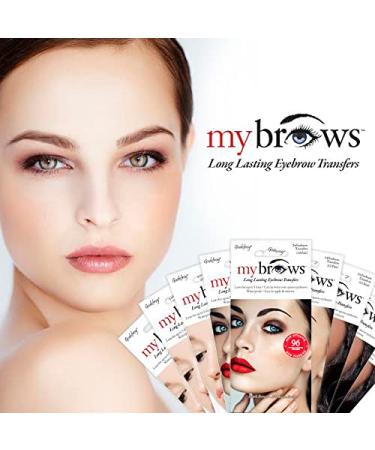 Godefroy MyBrows Long Lasting Eyebrow Transfers - Soft Arch Medium Brown - 48-Pairs (96 Transfers) | Perfect for Effortless Eyebrow Style - Buy Online on GoSupps.com