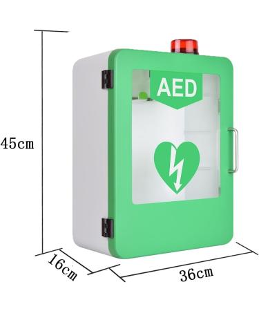 Wall-Mounted AED Defibrillator Storage Cabinet with Key & Alarm | Steel AED Alarm Box for Home & Office Emergency - Buy Online on GoSupps.com