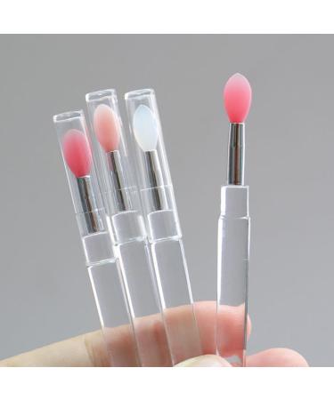 5 set of 3 Pieces Lip Gloss Brush Reusable Make Up Eyeshadow Brushes with Dust-proof Lid Cosmetic Accessory for Travel Professional Salon 5 set of (Multicolour) - Buy Online on GoSupps.com