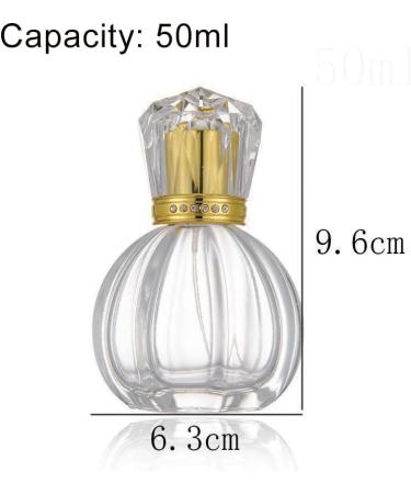 Vintage Pumpkin Shape 50ml Perfume Bottle - Refillable Glass Atomizer with Fine Mist Sprayer - International Shipping Available - Buy Online on GoSupps.com