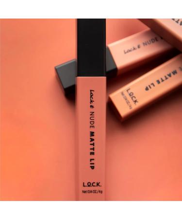 L.O.C.K. Color Nude Matte Lipstick 01 Sweet Peach - Long-Lasting Korean Beauty Lip Tint | 0.14 oz Matte Liquid Lip Stain for International Shipping - Buy Online on GoSupps.com