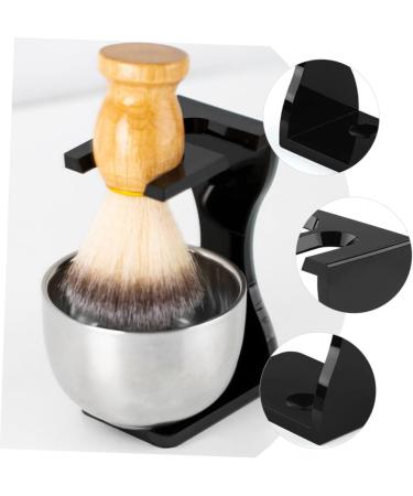 PopetPop 4-Piece Safety Razor Stand Set | Stylish Black Shaving Holder for Men | Durable Acrylic Shaving Accessories | Perfect for Home & Desk | 12x7.2cm - Buy Online on GoSupps.com