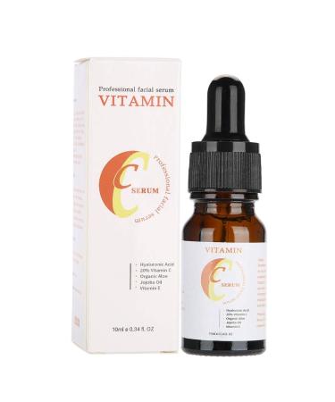 Natudeco 10ml Vitamin C Serum Whitening Face Essence Moisturizing Serum Skin Care Treatment for Facial Firming Hydrating Whitening Skin Dark Spot Remover