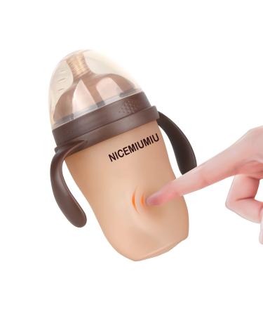 Silicone Nipple Breastfeeding Baby Bottle - Anti Colic Slow Flow Nipple 8oz Breast Feeding Baby Bottle Newborn Infant New Month Baby Boy Girl Natural Soft Silicone Formula Milk Cup - Buy Online on GoSupps.com