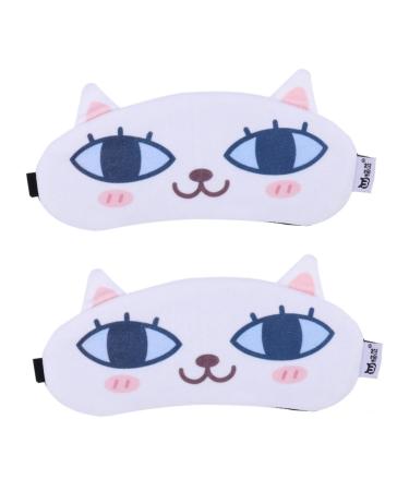 Fomiyes 2st eye flap sleeping eye mask light tutes gift light drinking gift the intestine party fellow gaits lucky cat yoga cat cartoon-eye flap night mask caricature eye bumps