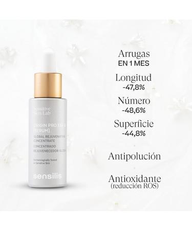 Sensilis Origin PRO EGF5 Global rejuvenating concentrated serum firms and protects the skin corrects wrinkles with 5 cell growth factors suitable for combination or oily skin 30 ml - Buy Online on GoSupps.com