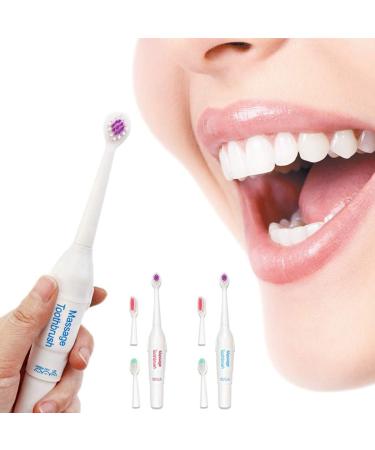 Adult Electric Massage Toothbrush 3 Head Replacement Battery Operated Portable Toothbrush for Boys | International Shipping Available - Buy Online on GoSupps.com