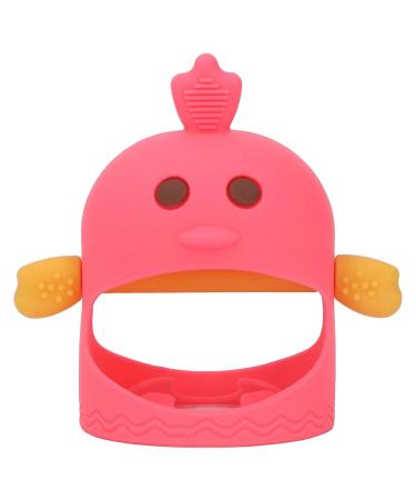 Handheld Pacifier Chew Toy - Silicone Portable Baby Teether & Soother | Watermelon Red - Buy Online on GoSupps.com