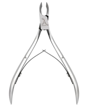 Cuticle Cutter Stainless Steel Professional Cuticle Nipper for Manicure and Pedicure - Cuticle Remover Tool (Silver) with 0.25-inch Sharp Blade to Trim Tough Cuticles Dead Skin and Hangnails