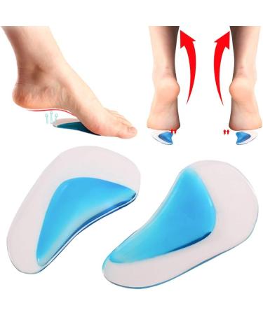 Metagio 4 Pairs Gel Arch Support Insoles - Silicone Flat Feet & Plantar Fasciitis Orthotic Inserts for Women Men Kids - One Size Fits All - Buy Online on GoSupps.com