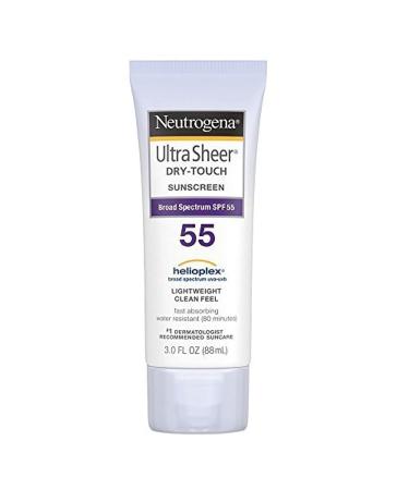 Neutrogena Ultra Sheer Dry-Touch Water Resistant and Non-Greasy Sunscreen Lotion with Broad Spectrum SPF 55 3 fl. oz (Pack of 2) 3 Fl Oz (Pack of 2) SPF 55