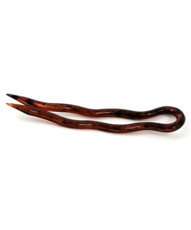 Pack of 10 Flat Hair Pins - 9 cm Havana Brown | International Shipping Available - Buy Online on GoSupps.com