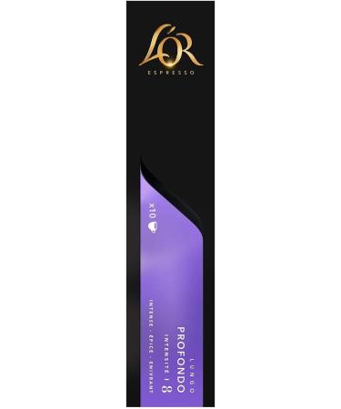 L'Or Espresso Caf Lungo Profondo - Intensity 8 - 10 Aluminum Capsules Compatible with Nespresso * Machines - Buy Online on GoSupps.com