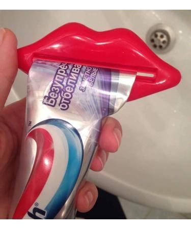 Toothpaste Squeezer Set of 4 Daily Life Tube Dispenser Tools Pink and Red Lip Shaped Plastic Toothpaste Squeezer Cremes Cosmetic Gels Press Tool - Buy Online on GoSupps.com