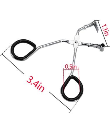 lmoikesz 2 Pieces Eyelash Curlers Stainless Steel Lash Curler Beauty Accessories Tool with Silicone Pads for Women Adults - Buy Online on GoSupps.com