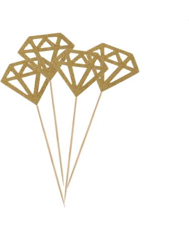 ibasenice Wedding D cor 300 Pcs Diamond Cake Topper Happy Birthday Topper Cake Picks Gold Diamond Topper Capacillos Para Cupcake Decor Cupcakes Diamond Cupcake Topper Paper Cup Wedding - Buy Online on GoSupps.com