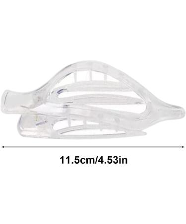 Flat Hair Claw | Vintage French Design Alligator Hair Clip | Retro No Slip Grip Hair Claw Clips Ultra Light Oval Barrette Jaw Clips Hair Accessories for Women Girls Transparent color - Buy Online on GoSupps.com