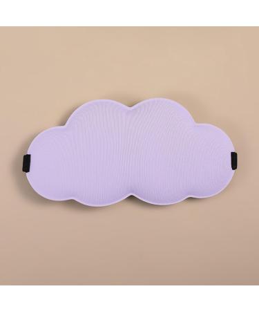 Cloud Eye Shield Seamless Warm Double-Sided Breathable Eye mask Purple 22cmX15cm