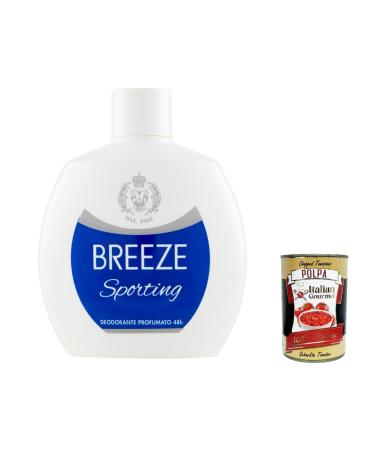 Italian Gourmet E.R. Breeze Sporting 3-pack of Squeeze deodorants gas-free and aluminum-free 100ml + Italian gourmet polpa 400g
