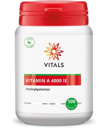 Buy Vitals Vitamin A 4000 IU - 100 Vegan Capsules | High Dosage 1200 mcg Retinyl Palmitate | International Shipping - Buy Online on GoSupps.com