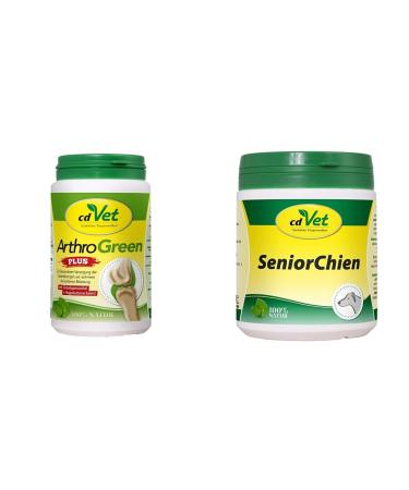 CDVET arthrogreen plus 150g - natural and effective nutritional supplement to support the joints for dogs and for cats through vitamins and minerals & seniordog 250 g 150 g (1 Pack) bundle with seniordog 250 g
