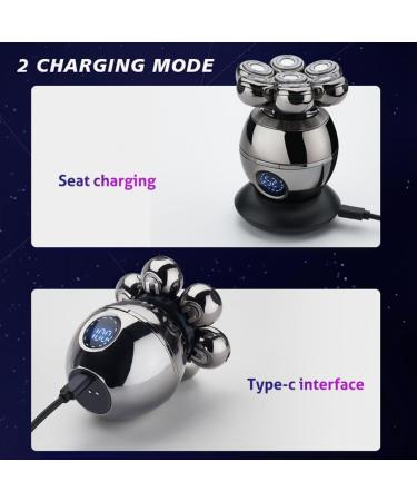 BTuregsau Electric Shaver for Bald Men 7D Floating Cutter Beard Trimmer Clipper Waterproof Shaving USB Charging Trimmer - Buy Online on GoSupps.com