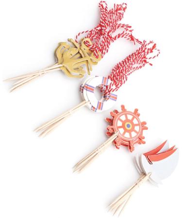 24pcs nautical cake topper nautical cupcake picks nautical theme party picks birthday nautical topper nautical cupcake toppers ocean Insert card - Buy Online on GoSupps.com