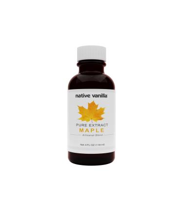 Native Vanilla - Pure Maple Extract - 4 Fl Oz - Pure Flavors and Extracts - Perfect for Cooking, Baking, and Dessert Crafting Pure Maple Extract 4 Fl Oz (Pack of 1)