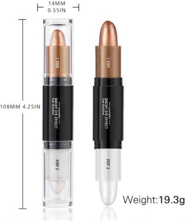  Sentechx Double-ended eyeshadow stick contour concealer long-lasting waterproof eyeshadow pen cream eyeliner pencil for eye makeup - Buy Online on GoSupps.com