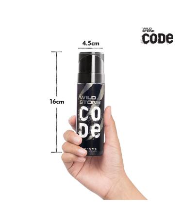 Wild Stone Code Chrome No Gas Body Perfume for Men Long Lasting Masculine Fragrance for Office Wear - 150 ml - Buy Online on GoSupps.com