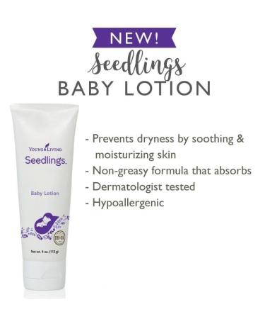 Young Living Seedlings Baby Lotion 4 oz | Hypoallergenic Skincare for Delicate Infant Skin | Gentle & Soothing Hydration - Buy Online on GoSupps.com