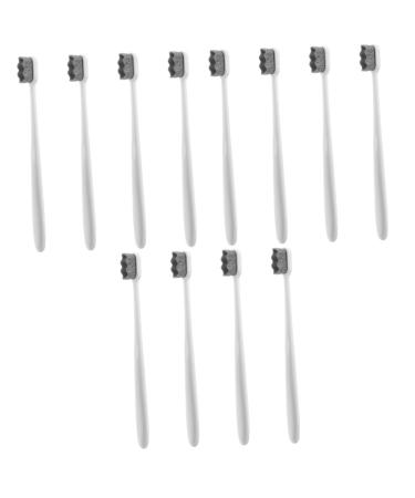 Partykindom 12 pcs soft toothbrush collapsible toothbrush hand toothbrush toothbrush for sensitive toothbrushes toothbrushes extra soft cosmetics white travel cleaning brush
